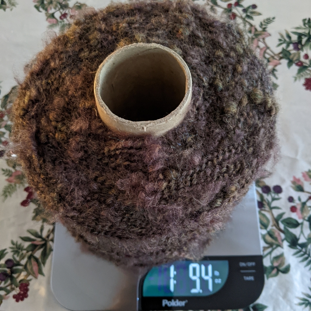Soft French Boucle Brown cone yarn, mixture of fibers, Made in France - Picture 4 of 13